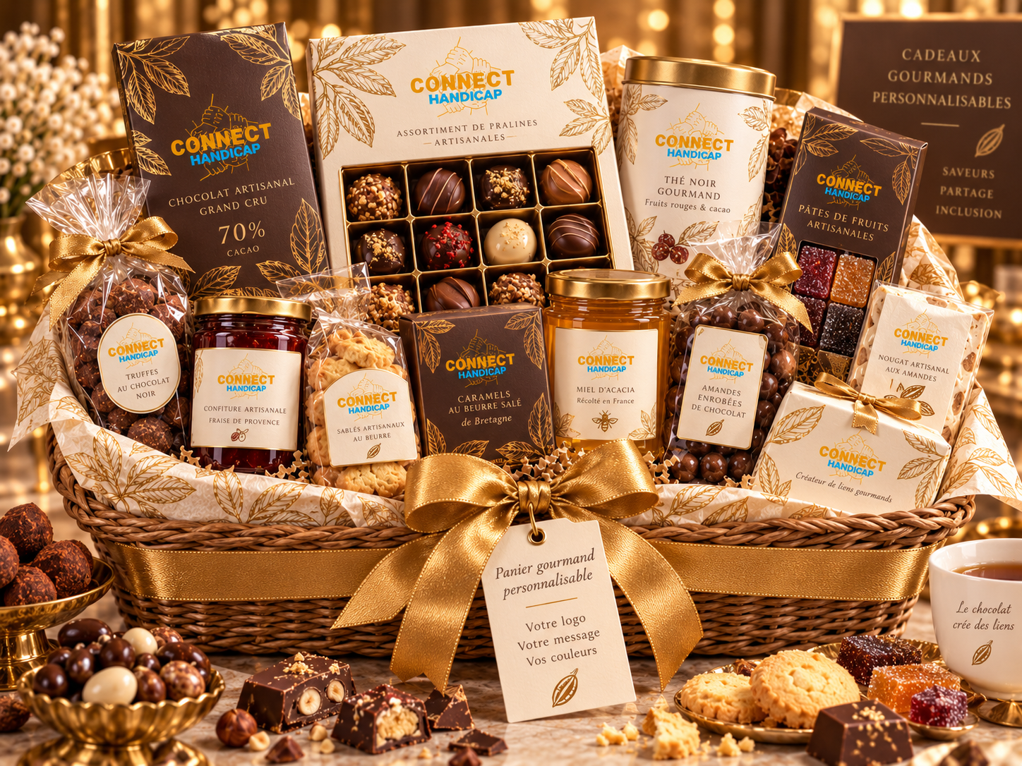 Grand panier gourmand garni Connect Handicap